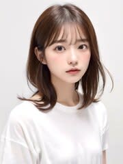 大人可愛いグレージュ20代30代40代小顔ウルフレイヤーセミ