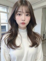 ロングヘア/グレーベージュ