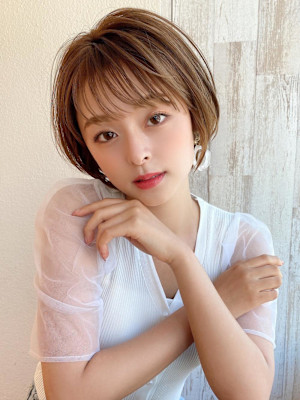 美髪/髪質改善/韓国/切りっぱなしボブ/フェイスレイヤー