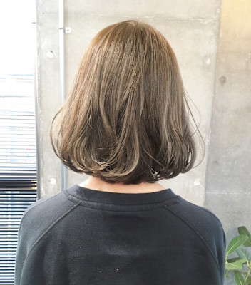 ゆるふわボブ×ブラウンベージュカラー