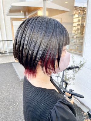 くびれショート/インナーカラー/サンセット