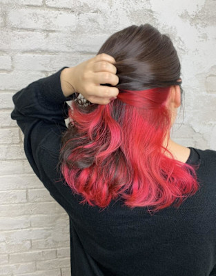 インナーカラーレッド【池袋・池袋東口・池袋駅】