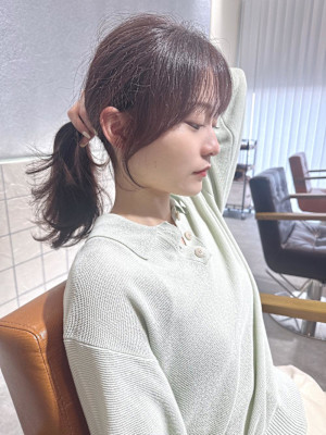 結んでも可愛い顔まわりカット