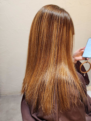 酸性ストレート×ブリーチ毛