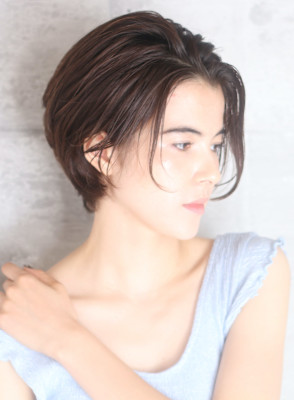 40代50代似合わせ小顔美髪シアーカラーカールショート