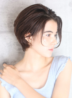 40代50代似合わせ小顔美髪シアーカラーカールショート