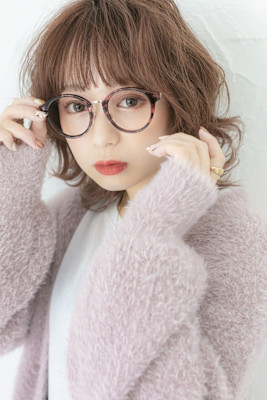 ベージュカラーレイヤーカット成増地下鉄成増大山