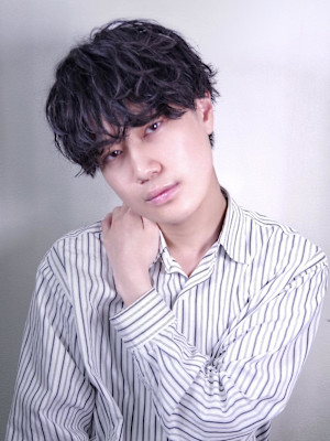 春夏メンズヘア/波巻スパイラル/シースルーマッシュ