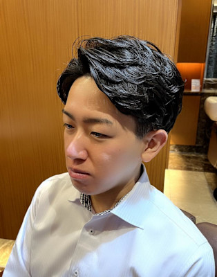 銀座　理容室　ナチュラルパーマ　ウェーブパーマ