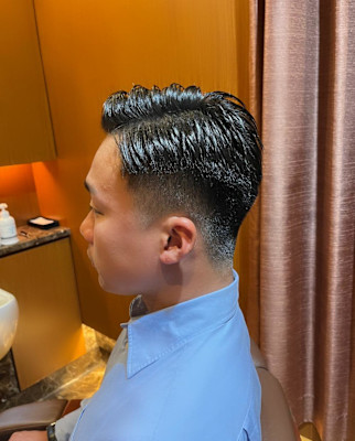 銀座　理容室　フェードカット　アイロンパーマ