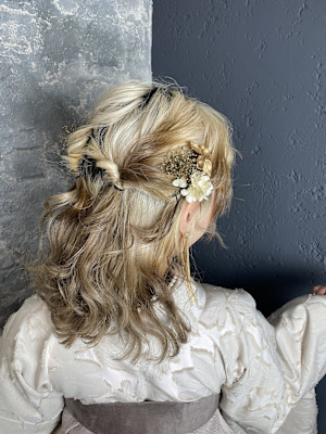 成人式ヘアセットベージュカラー成増地下鉄成増大山