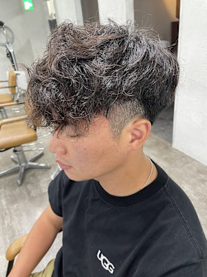 スパイラルパーマメンズショート成増地下鉄成増大山