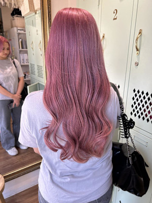 ピンクラベンダー/暖色/ハイトーン/ブリーチ/横浜