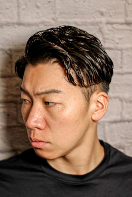 ツーブロック刈り上げ×形状記憶パーマ