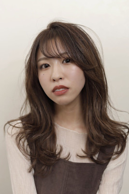 小顔カットくすみカラー