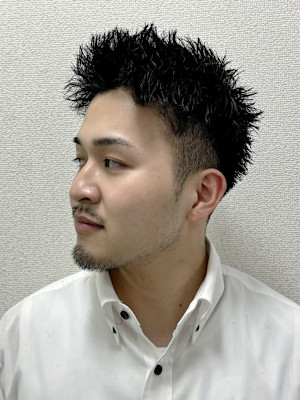 スパイキーショート×ツイストパーマ