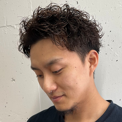 ショート無造作ツイストスパイラルパーマ