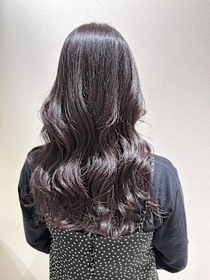 ROYロング/暗髪暖色系カラー・ピンクラベンダーベージュ