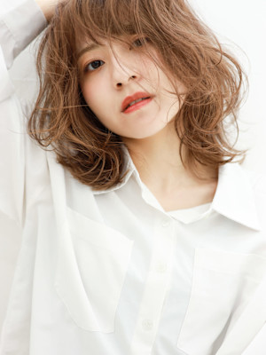 エアリーカール/シアーカラー/フレンチカジュアル