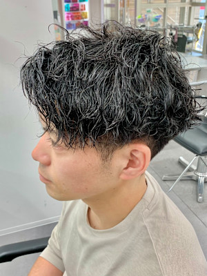 アッシュブラック/カルマパーマ/ベリーショート