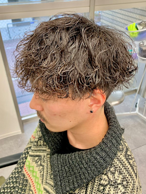 アッシュブラック/カルマパーマ/ベリーショート