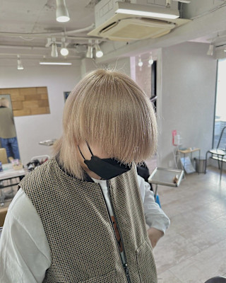 ミルクティーベージュウルフカット成増地下鉄成増大山