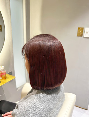 "髪質改善で叶える"暖色カラー × ボブ『銀座/個室』