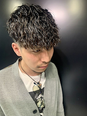 Vマッシュ×ツイストスパイラルパーマ×メンズパーマ×ショート