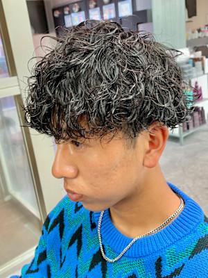 アッシュブラック/カルマパーマ/ベリーショート