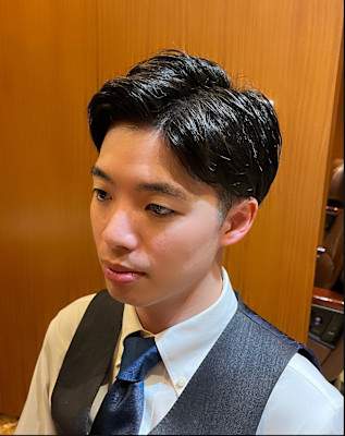 銀座　理容室　アップバング　ビジネスマン