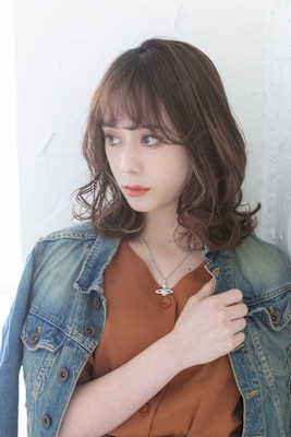 ベージュカラーミディアムカール成増地下鉄成増大山