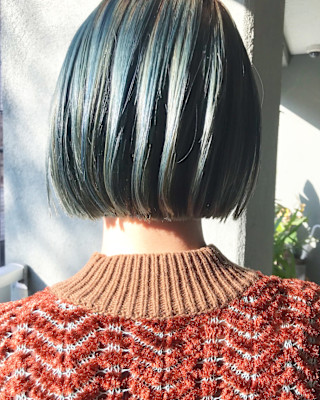 ボブ　ブルーグリーンカラー