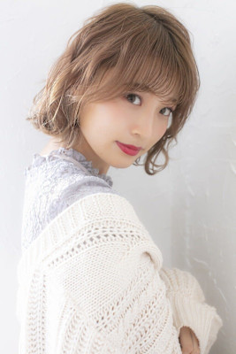 ミルクティーベージュボブヘア成増地下鉄成増大山