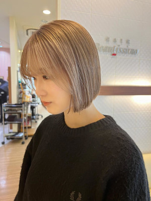 【落合彩香】＊ボブ×ミルクティーベージュ＊