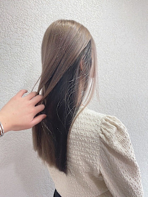 ミルクティーベージュインナーカラー成増地下鉄成増大山