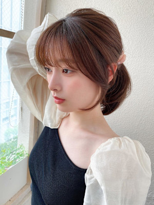 美髪/髪質改善/韓国/切りっぱなしボブ/フェイスレイヤー