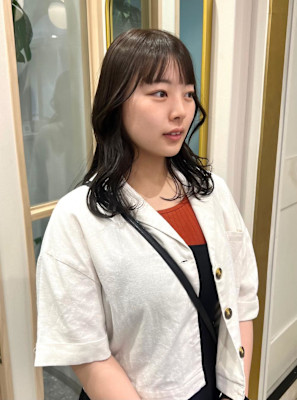 ブリーチなし透明感カラー♪