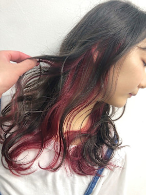 レッドインナーカラー成増地下鉄成増大山