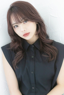 ショコラベージュシースルーバング