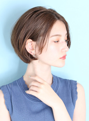 40代50代似合わせ小顔美髪シアーカラーカールショート