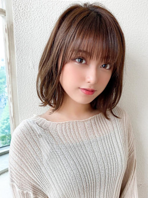 美髪/髪質改善/韓国/切りっぱなしボブ/フェイスレイヤー