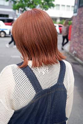 オレンジ×ピンク