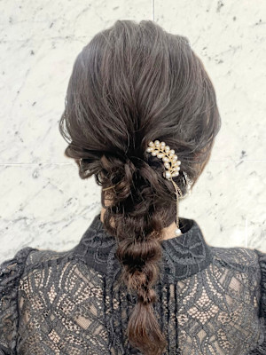 結婚式お呼ばれ ヘアセット mt___213r