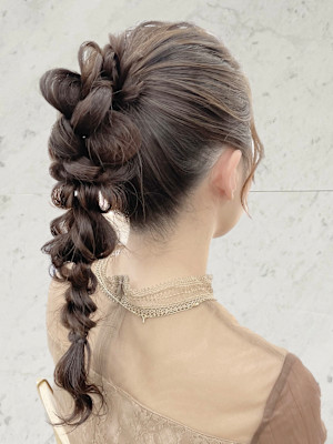 結婚式お呼ばれ ヘアセット mt___213r