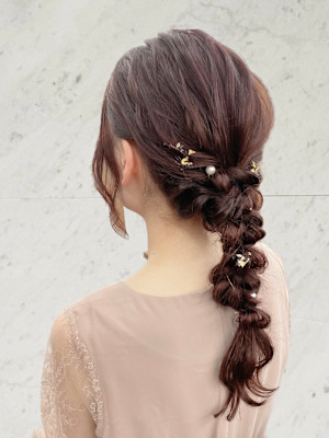 結婚式お呼ばれ ヘアセット mt___213r