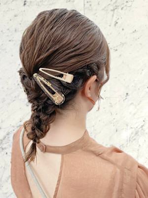 結婚式お呼ばれ ヘアセット mt___213r