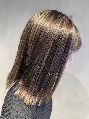 上品ハイライト/白髪ぼかしハイライト/ベージュ/ミルクティー