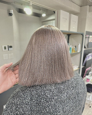 ミルクティーベージュボブヘア成増地下鉄成増大山