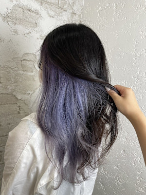 ラベンダーアッシュインナーカラー成増地下鉄成増大山