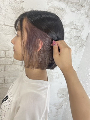 ミルクティーベージュインナーカラー成増地下鉄成増大山